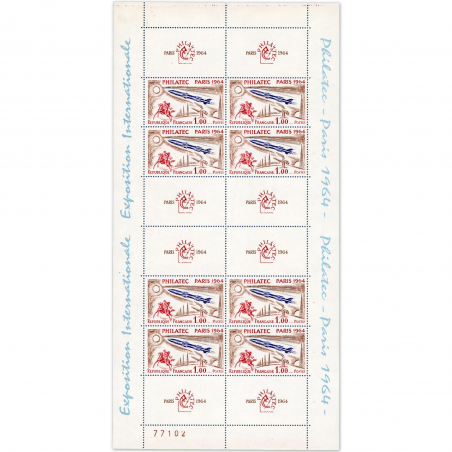 BLOC FRANCE EXPOSITION "PHILATEC" N° 6b NUMÉROTÉ TIMBRES NEUFS** ANNÉE 1964