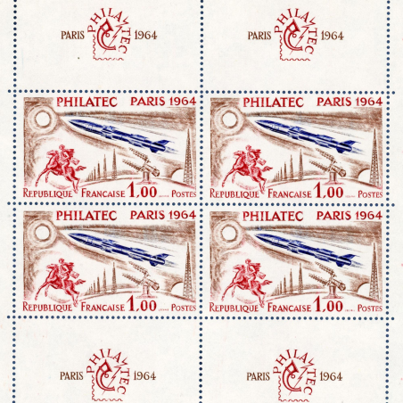 BLOC FRANCE EXPOSITION "PHILATEC" N° 6b NUMÉROTÉ TIMBRES NEUFS** ANNÉE 1964