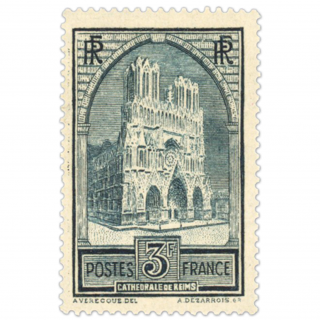 FRANCE N° 259 C CATHÉDRALE DE REIMS TYPE IV TIMBRE NEUF** SIGNÉ EXPERT CHEZ BRUN