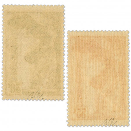 FRANCE TIMBRES N° 354-355 VICTOIRE DE SAMOTHRACE NEUFS** SIGNÉS EXPERT CHEZ BRUN