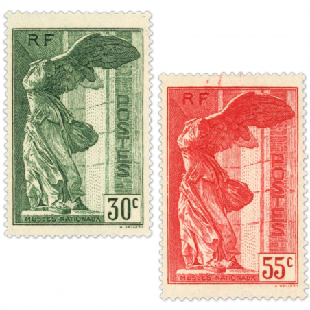 FRANCE TIMBRES N° 354-355 VICTOIRE DE SAMOTHRACE NEUFS** SIGNÉS EXPERT CHEZ BRUN