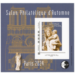 FRANCE BLOC CNEP N°97 DENTELÉ VIERGE DU PILIER, SALON AUTOMNE PARIS 2024
