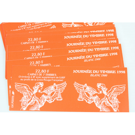 LOT 20 CARNETS JOURNÉE DU TIMBRE 1998 TIMBRES 3 FR POUR AFFRANCHIR, FACIALE 64€