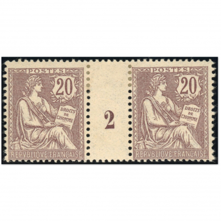 FRANCE MILLÉSIME TIMBRES N° 126 TYPE MOUCHON NEUFS* SIGNÉS CALVES, 1900-01