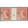 FRANCE MILLÉSIME N° 147 SEMEUSE CROIX ROUGE TIMBRES NEUFS**, ANNÉE 1914