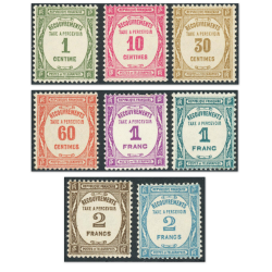 FRANCE TAXE N°55 A 62 RECOUVREMENTS, TIMBRES NEUFS*/**, N°61 ET 62 SIGNÉS