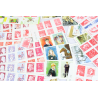 FRANCE LOT TIMBRES EUROS AUTOADHÉSIFS POUR AFFRANCHISSEMENT, VALEUR FACIALE 538€