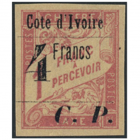 COLONIE FRANCE COTE D'IVOIRE TIMBRE N° 21 COLIS POSTAUX, NEUF** SIGNÉ, TRÈS RARE