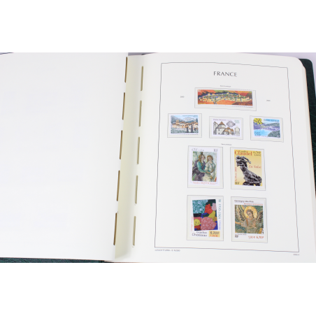 FRANCE COLLECTION DE TIMBRES DE 2000 À 2003 NEUFS, ALBUM LEUCHTTURM FACIALE 296€