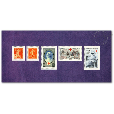 BLOC SOUVENIR N°95/95A 150 ANS CROIX-ROUGE 2014 TIMBRES NEUFS** COTE 60 EUROS