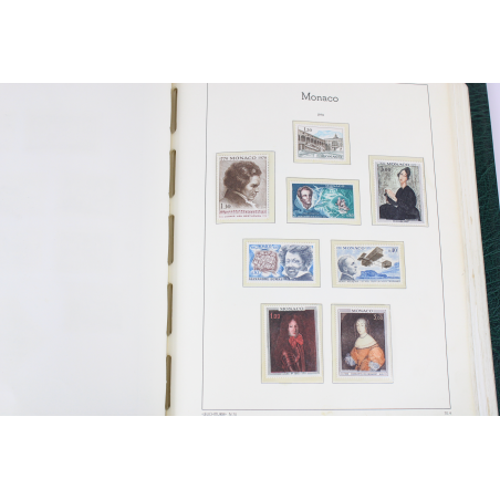 ALBUM LEUCHTTURM POUR COLLECTION DE TIMBRES MONACO 1885 A 1979 + TIMBRES