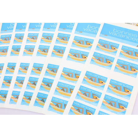 LOT 20 CARNETS AUTOADHÉSIFS VACANCES TIMBRES 0.46 € POUR AFFRANCHIR, FACIALE 92€