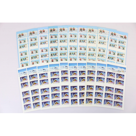 LOT 20 CARNETS AUTOADHÉSIFS VOEUX TIMBRES 0.46 € POUR AFFRANCHIR, FACIALE 92€