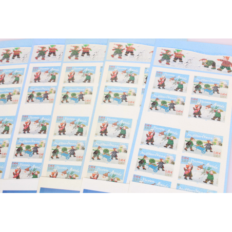 LOT 20 CARNETS AUTOADHÉSIFS VOEUX TIMBRES 0.46 € POUR AFFRANCHIR, FACIALE 92€