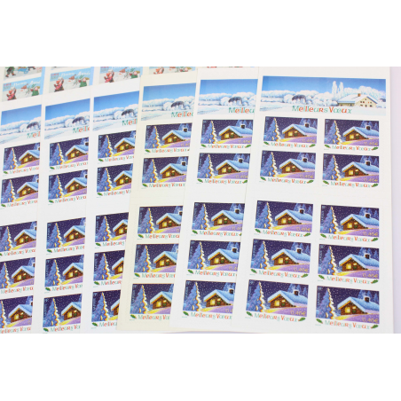 LOT 20 CARNETS AUTOADHÉSIFS VOEUX TIMBRES 0.46 € POUR AFFRANCHIR, FACIALE 92€