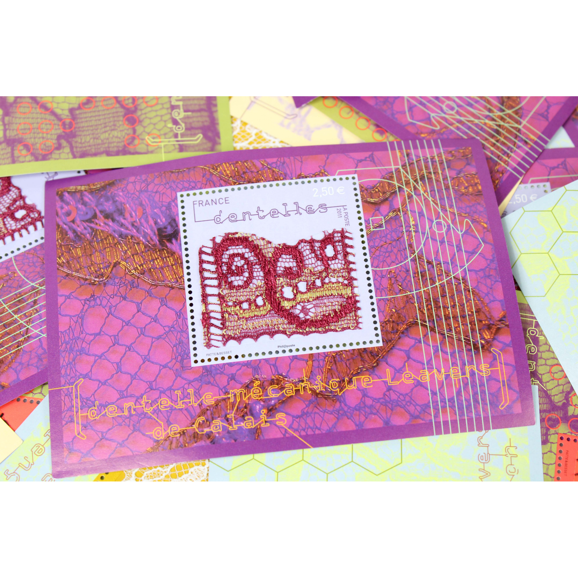 LOT 50 BLOCS DENTELLES MÉCANIQUES F4600-03 TIMBRES NEUFS** 2.50€ - FACIALE 125€