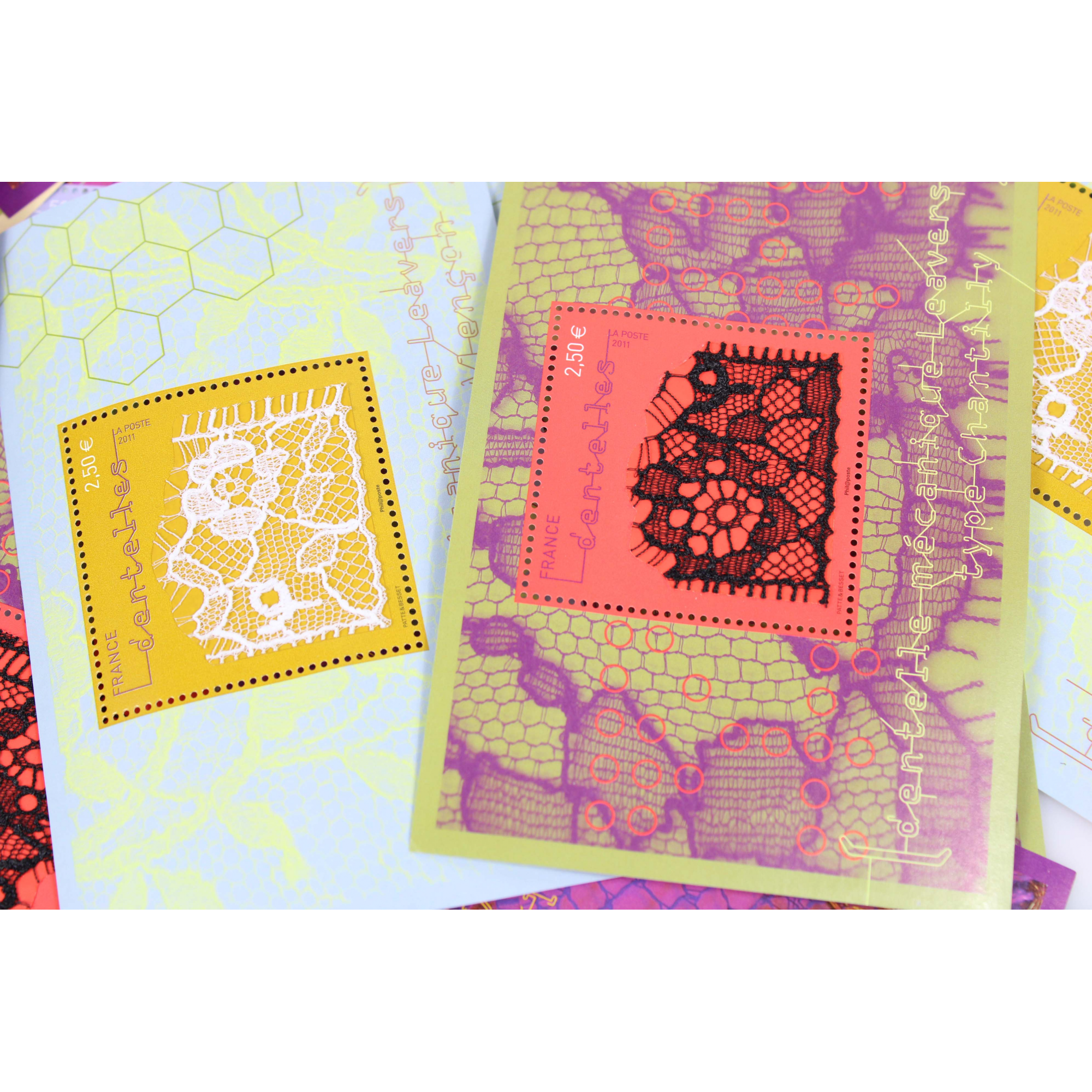 LOT 50 BLOCS DENTELLES MÉCANIQUES F4600-03 TIMBRES NEUFS** 2.50€ - FACIALE 125€