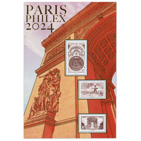 FEUILLET N° F5786 TIMBRES FRANCE "PARIS PHILEX 2024, MONUMENTS DE PARIS, NEUF**