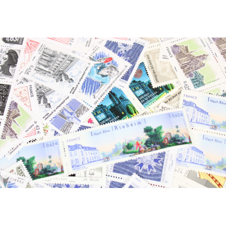 LOT DE 100 TIMBRES FRANCE NEUFS AFFRANCHISSEMENT 0.63 EUROS, SOUS FACIALE