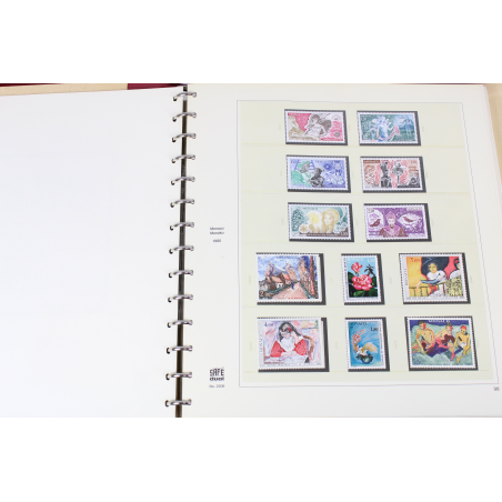 COLLECTION MONACO 1980 A 1986 TIMBRES NEUFS ALBUM SAFE VALEUR FACIALE 187 EUROS