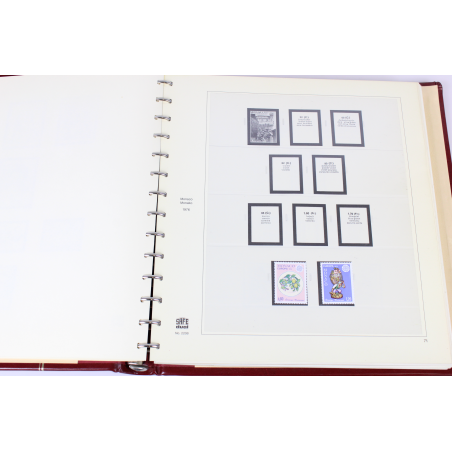 COLLECTION MONACO 1976 A 1983 TIMBRES NEUFS ALBUM SAFE VALEUR FACIALE 121 EUROS