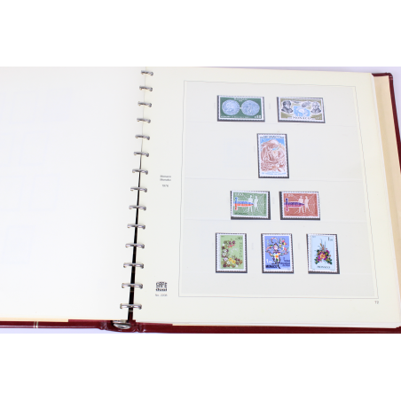 COLLECTION MONACO 1976 A 1983 TIMBRES NEUFS ALBUM SAFE VALEUR FACIALE 121 EUROS