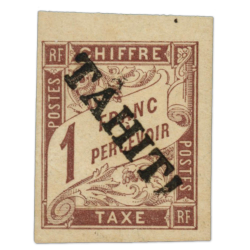 COLONIES FRANÇAISES TAHITI TAXE N° 12, NEUF SIGNÉ EXPERT CHEZ BRUN TRÈS RARE