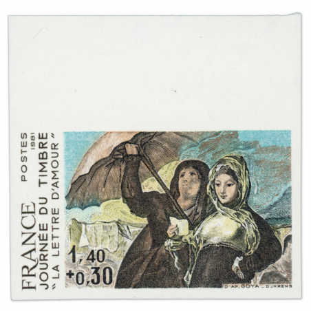 FRANCE N° 2124a NON DENTELÉ BDF, TIMBRE NEUF SANS CHARNIÈRE GOYA