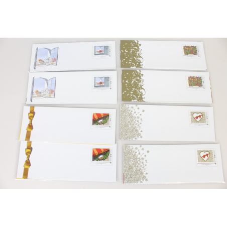 LOT DE 16 CARTES DE VOEUX POUR LA FRANCE PRÉ-AFFRANCHIES LETTRES 20G