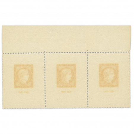 FRANCE N° 841 CITEX CENTENAIRE DU TIMBRE, BANDE DE 3 TIMBRES NEUFS** - 1949