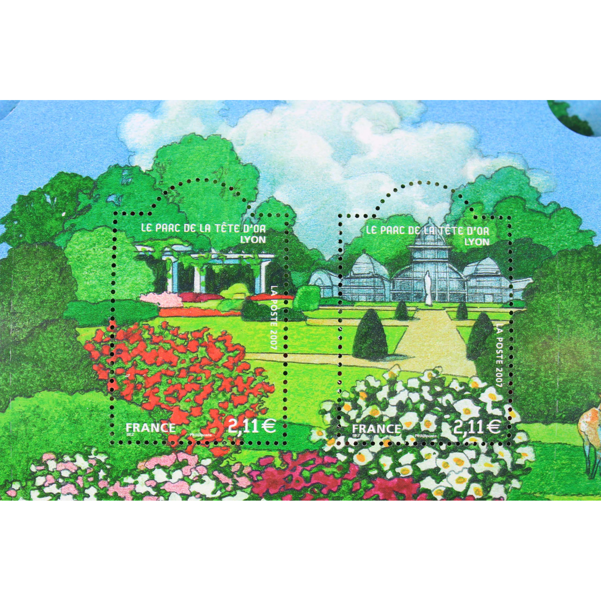 LOT 20 BLOCS N° 118 JARDINS FRANCE 2008 TIMBRES NEUFS** 2.18€ X 2 Faciale 8720