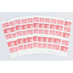 LOT 10 CARNETS COMPO VARIABLE N° 1511 TIMBRES VP ET 0.50€, VALEUR FACIALE 96.50€