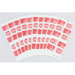 LOT 10 CARNETS COMPO VARIABLE N° 1512 TIMBRES VP ET 0.50€, VALEUR FACIALE 96.50€
