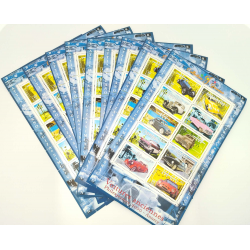 LOT DE 30 BLOCS N°30 VOITURES ANCIENNES TIMBRES NEUFS**, VALEUR FACIALE 67.5€