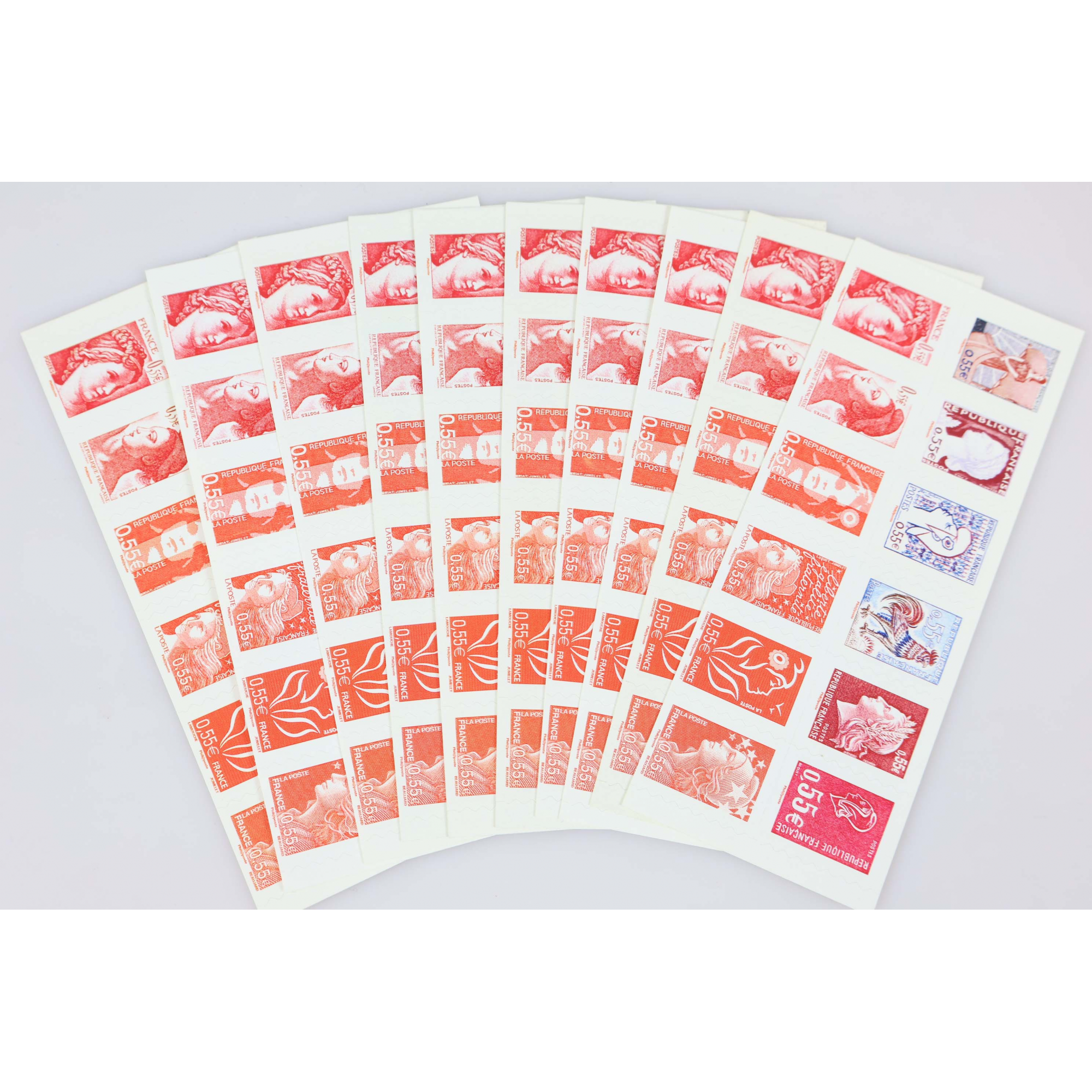 LOT DE 10 CARNETS N° 1518 "LES VISAGES DE LA CINQUIÈME RÉPUBLIQUE" FACIALE 66€
