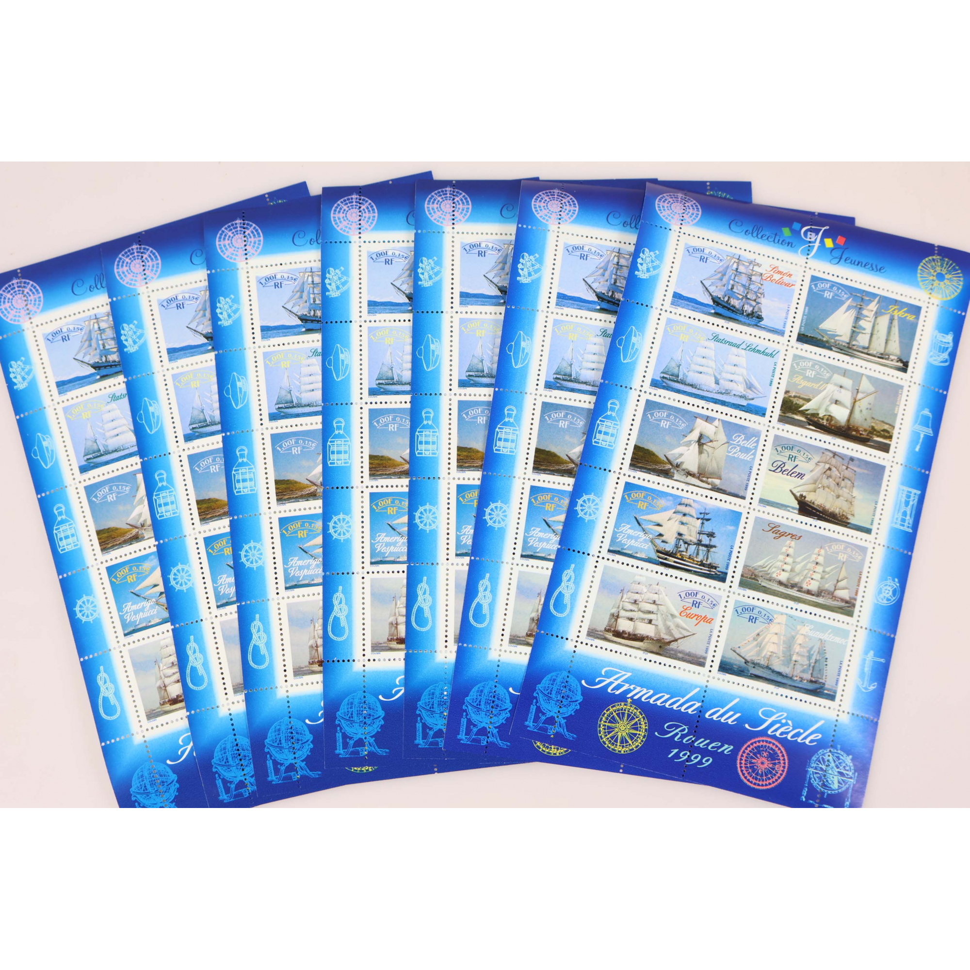 LOT 50 BLOCS N° 25 ARMADA DU SIÈCLE, TIMBRES NEUFS** 0.15€ X 10 - FACIALE 75€