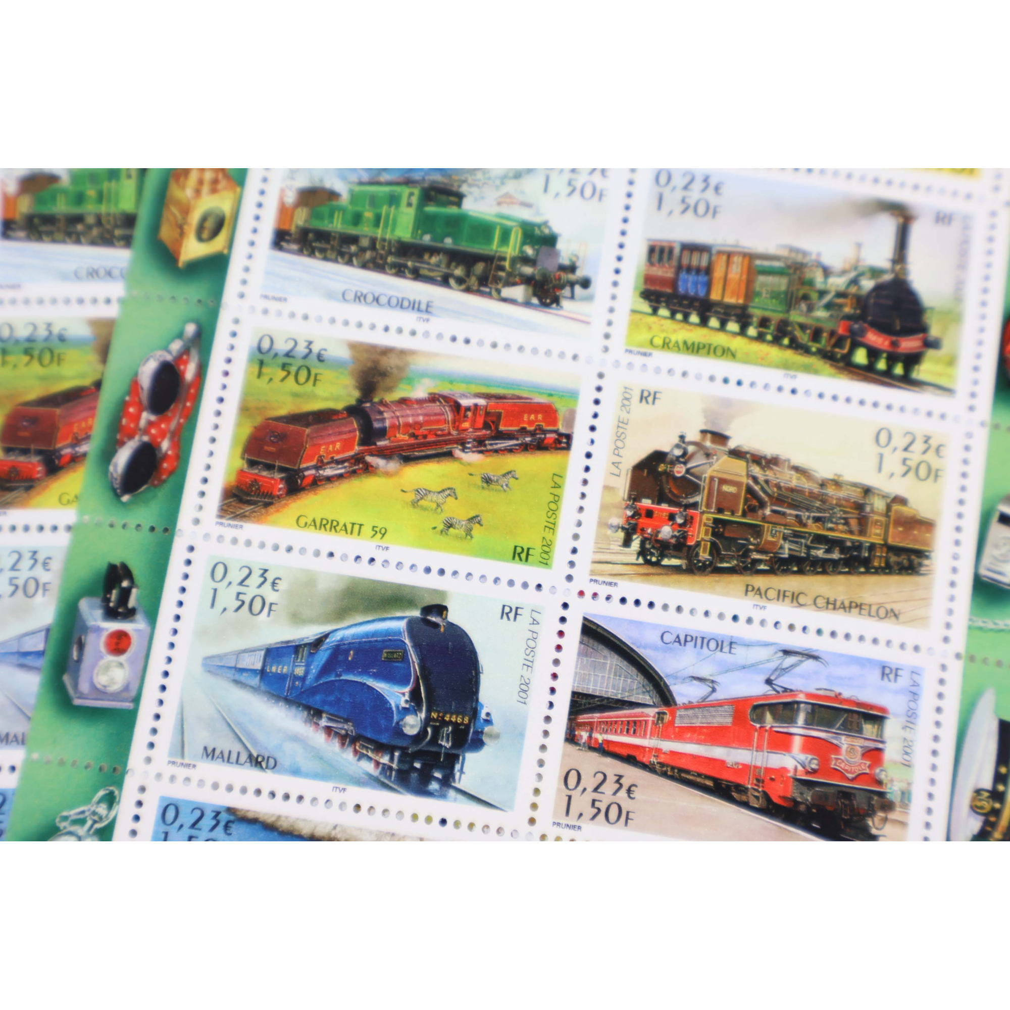 LOT 40 BLOCS N° 38 LÉGENDES DU RAIL, TIMBRES NEUFS** 0.23€ X 10 - FACIALE 92€