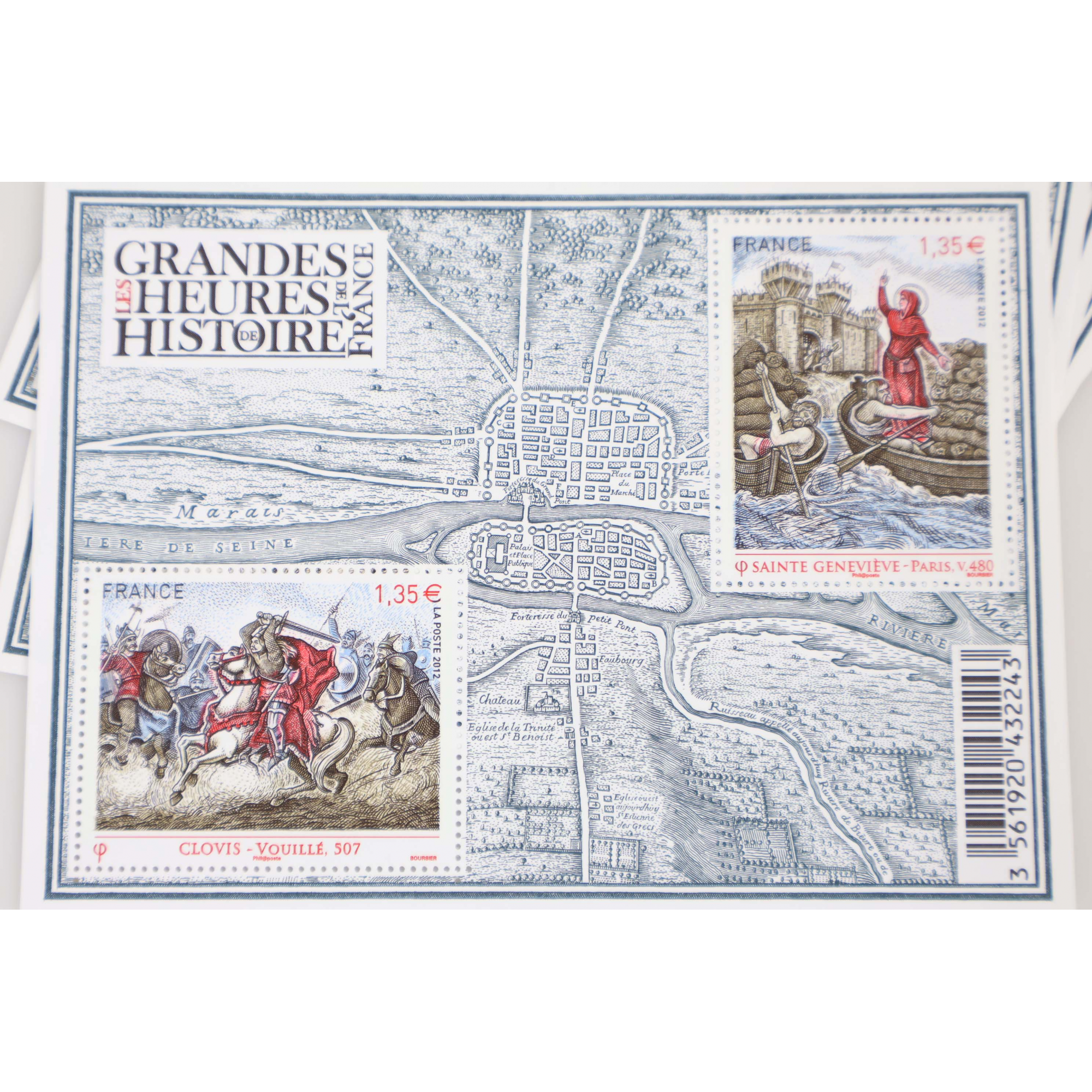 LOT 25 BLOCS N° F4704 HISTOIRE FRANCE, TIMBRES NEUFS** 1.35€ X 2 - FACIALE 67.5€