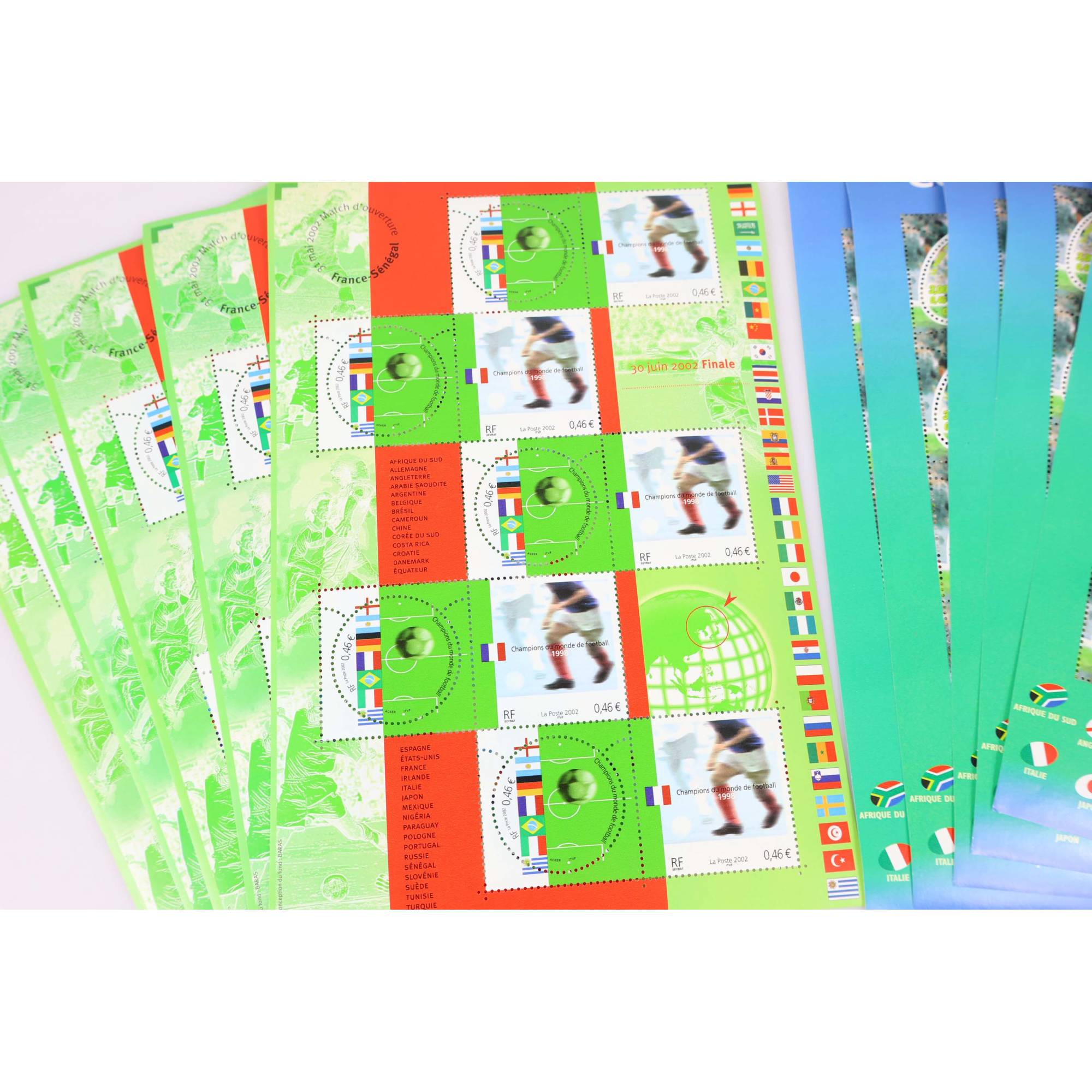 LOT 20 BLOCS N° 26/49 COUPE DU MONDE, TIMBRES NEUFS** 0.46€ X 10, FACIALE 92€