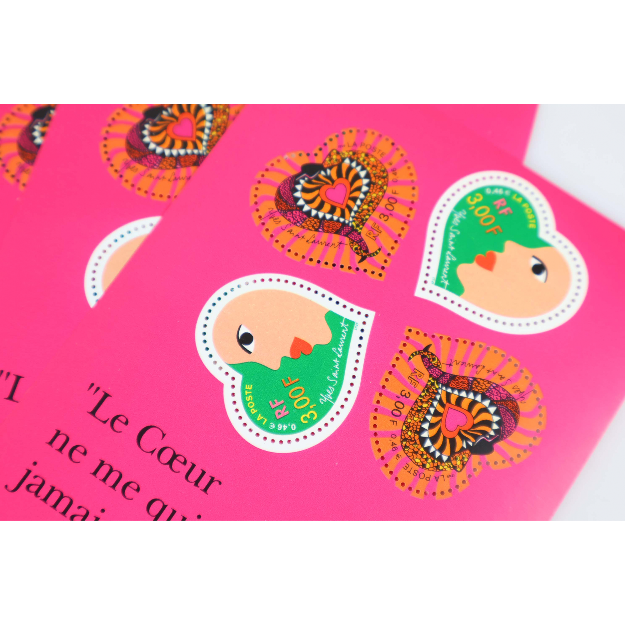 LOT 20 BLOCS N° 27/43 ST VALENTIN COEURS, TIMBRES NEUFS** 0.46€ X 5, FACIALE 46€