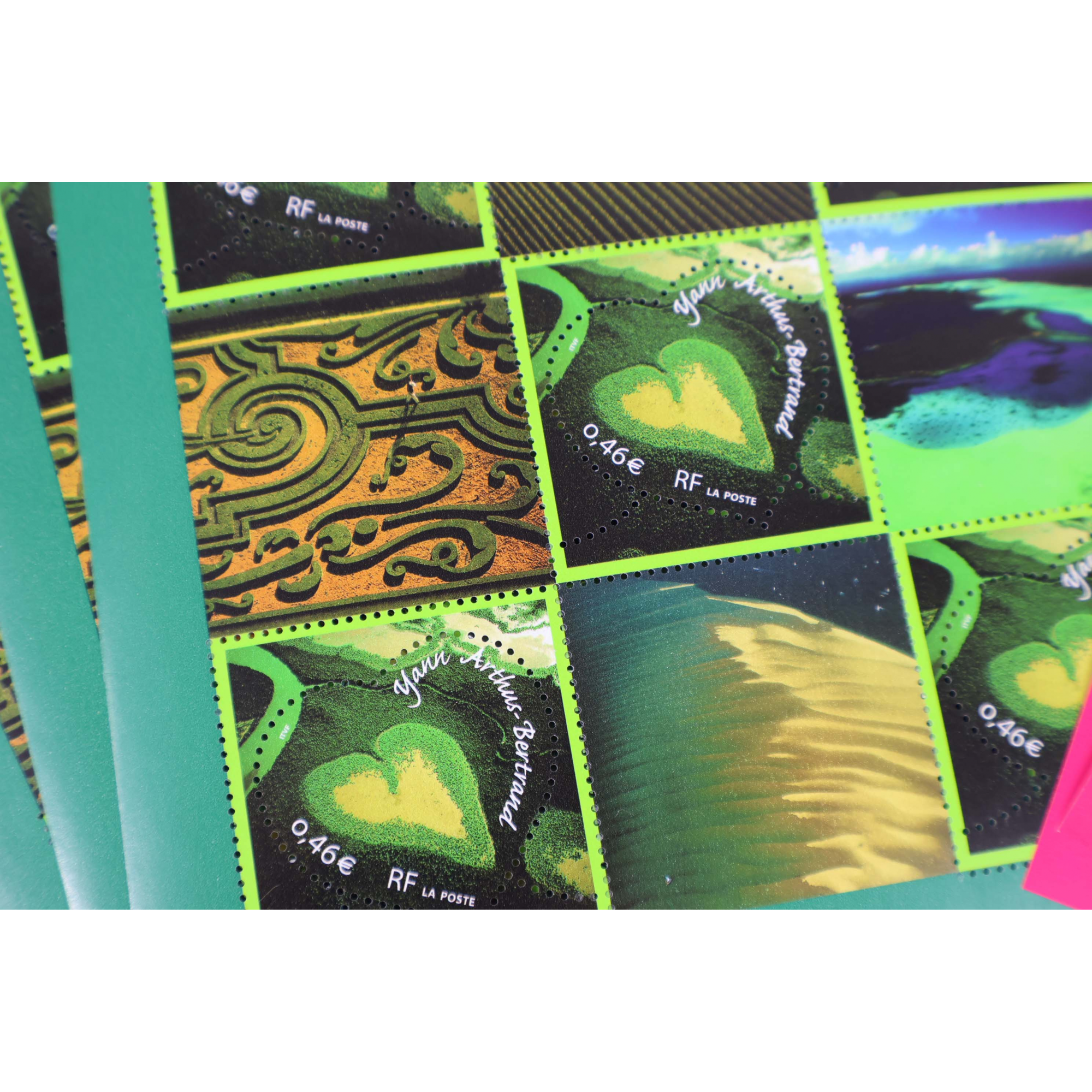 LOT 20 BLOCS N° 27/43 ST VALENTIN COEURS, TIMBRES NEUFS** 0.46€ X 5, FACIALE 46€