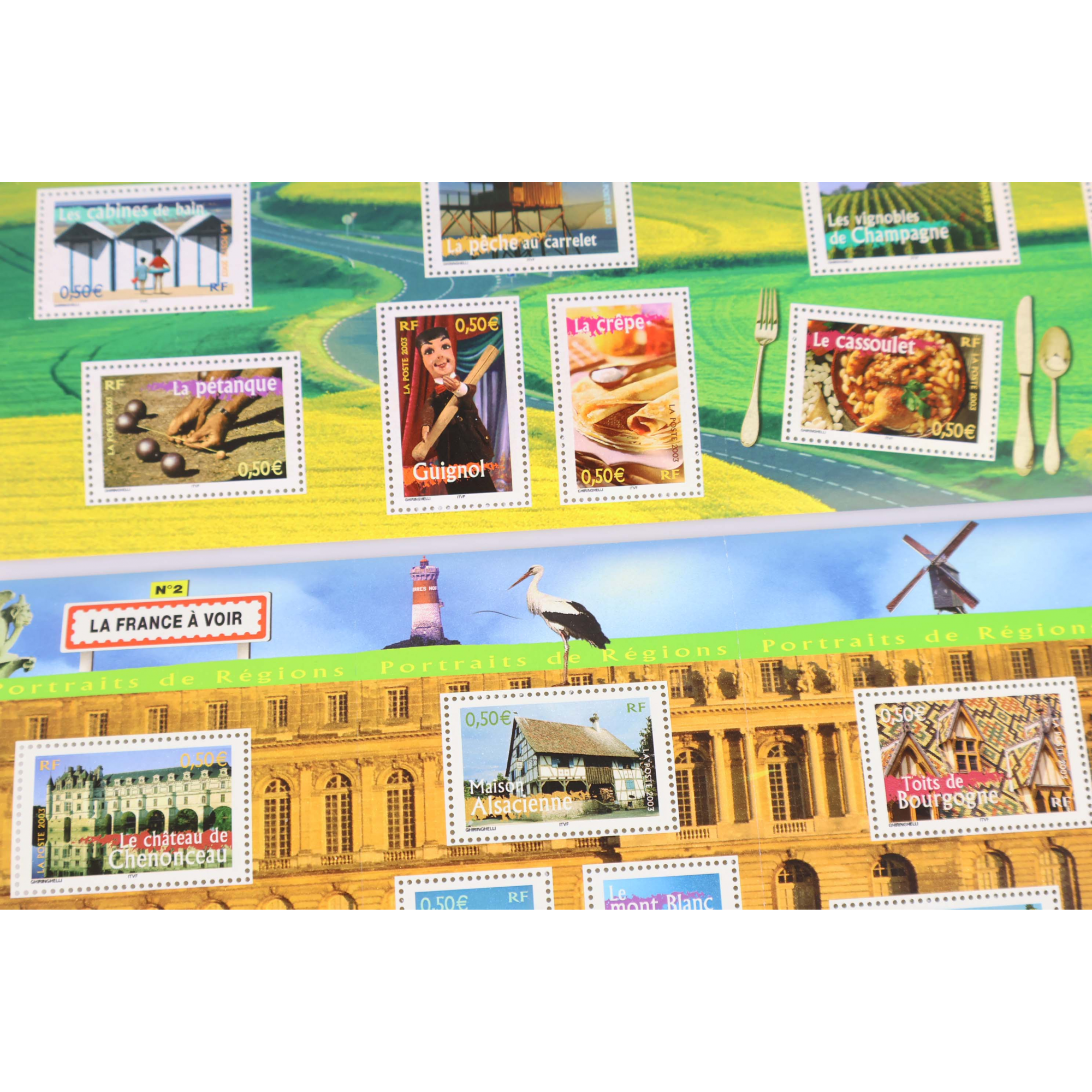 LOT 20 BLOCS N° 57/61/68/77 PORTRAITS DE RÉGIONS, TIMBRES NEUFS** 0.50€, VF 100€