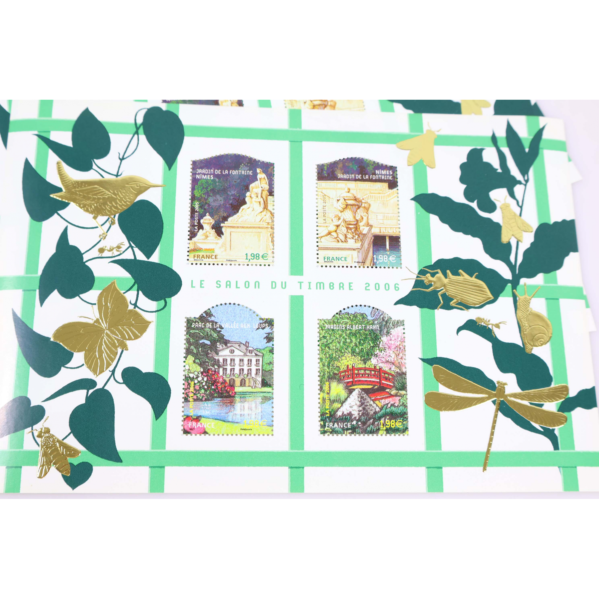 LOT 10 BLOCS N° 99 SALON DU TIMBRE 2006, TIMBRES NEUFS** 1.98€ X 4 FACIALE 79.2€