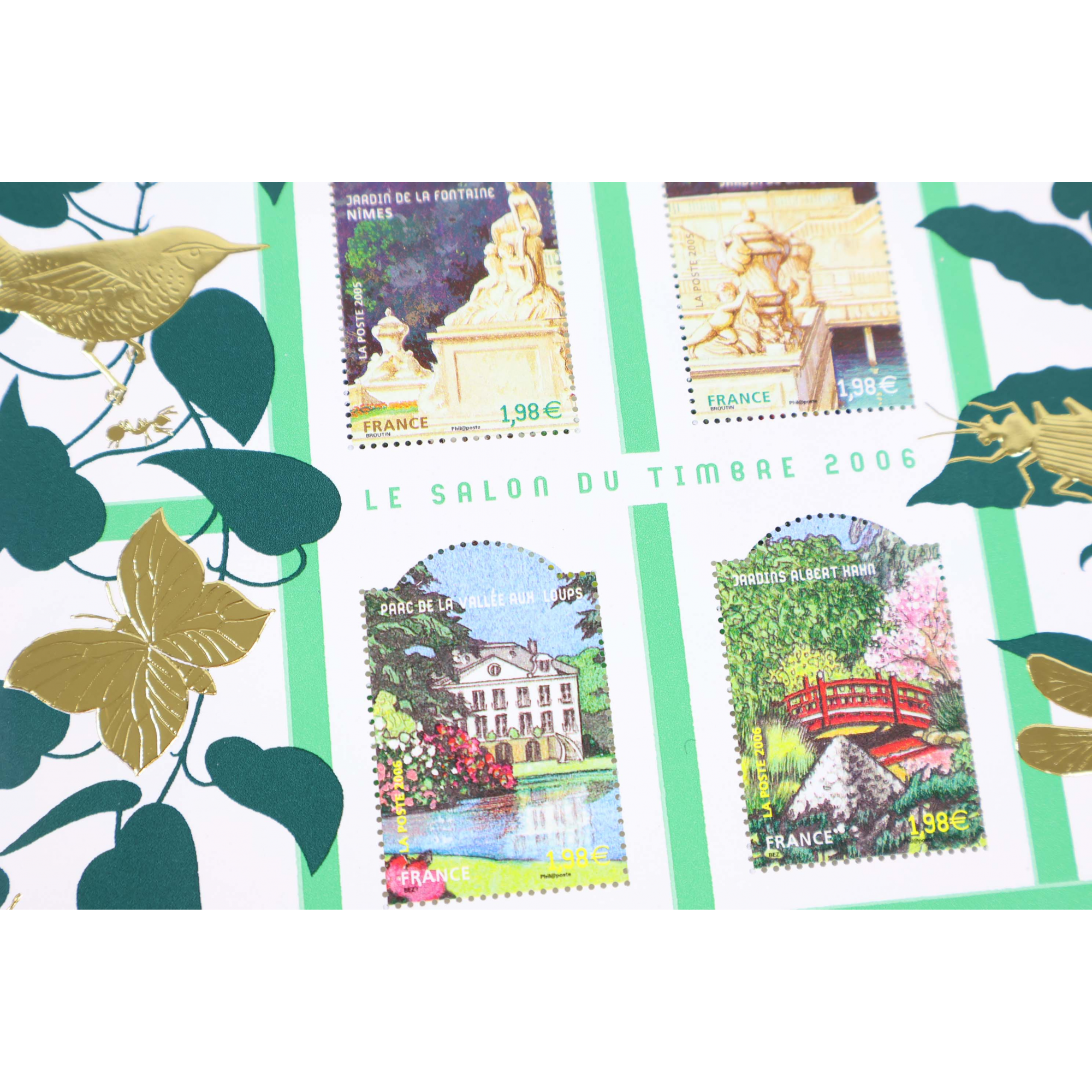 LOT 10 BLOCS N° 99 SALON DU TIMBRE 2006, TIMBRES NEUFS** 1.98€ X 4 FACIALE 79.2€