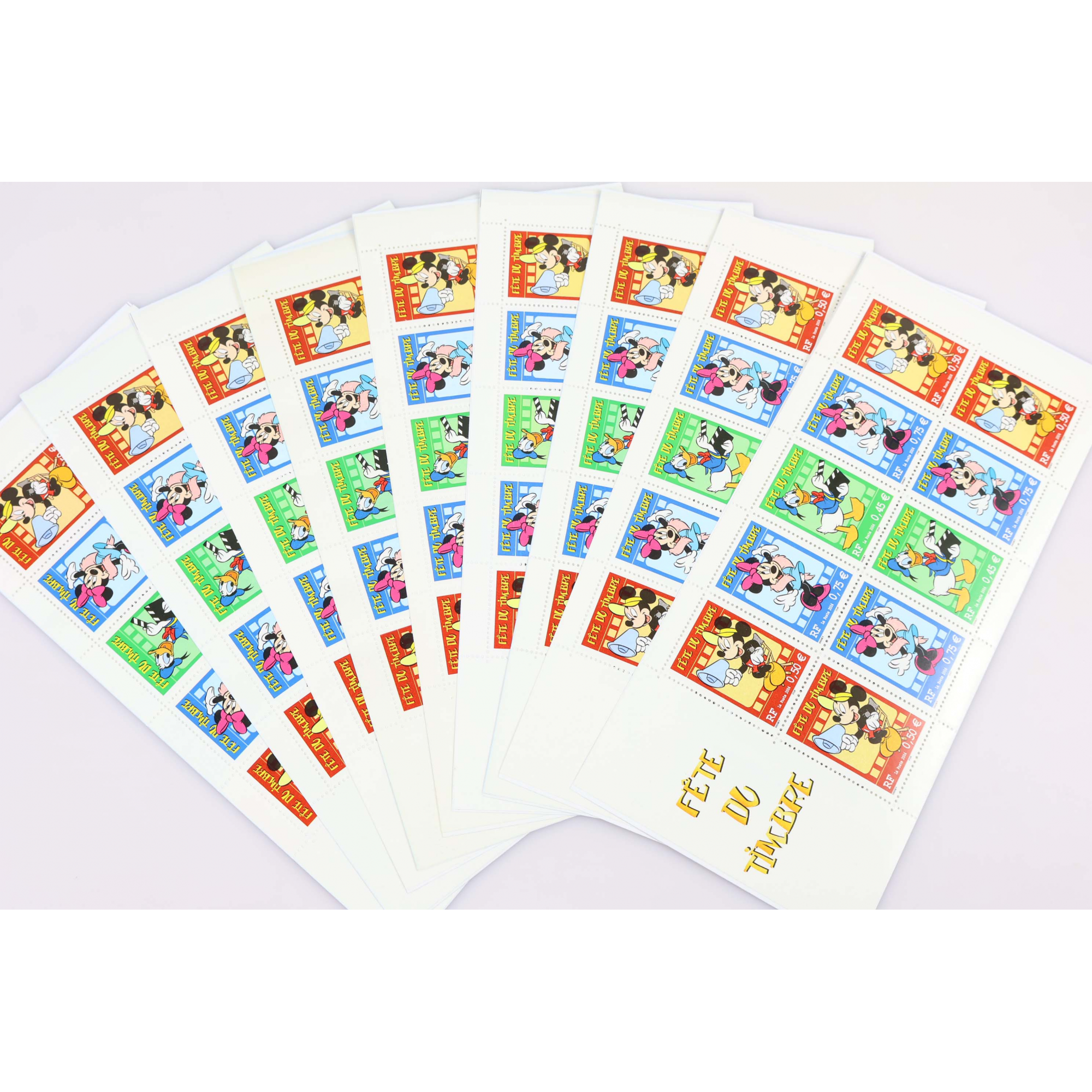 LOT 15 CARNETS BC3641a FETE DU TIMBRE 2004 DISNEY TIMBRES NEUFS** FACIALE 88.50€
