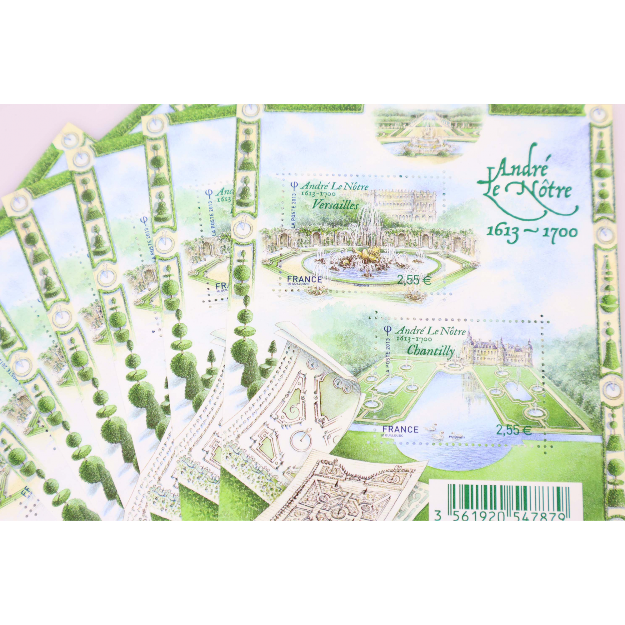 LOT 15 BLOCS N° F4751 JARDINS FRANCE, TIMBRES NEUFS** 2.55€ x 2 - FACIALE 76.50€