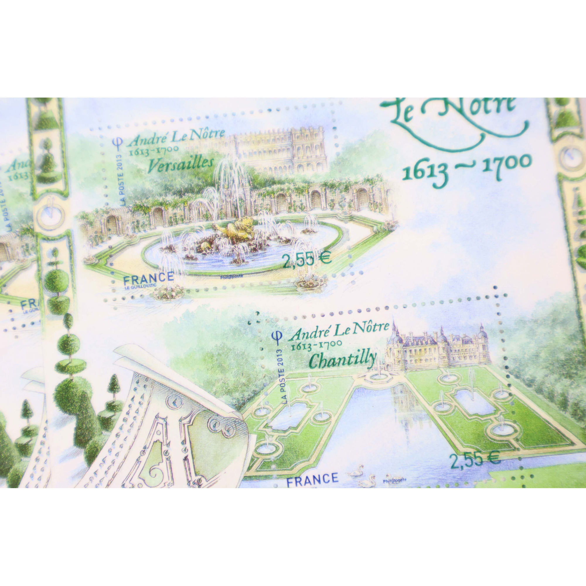 LOT 15 BLOCS N° F4751 JARDINS FRANCE, TIMBRES NEUFS** 2.55€ x 2 - FACIALE 76.50€