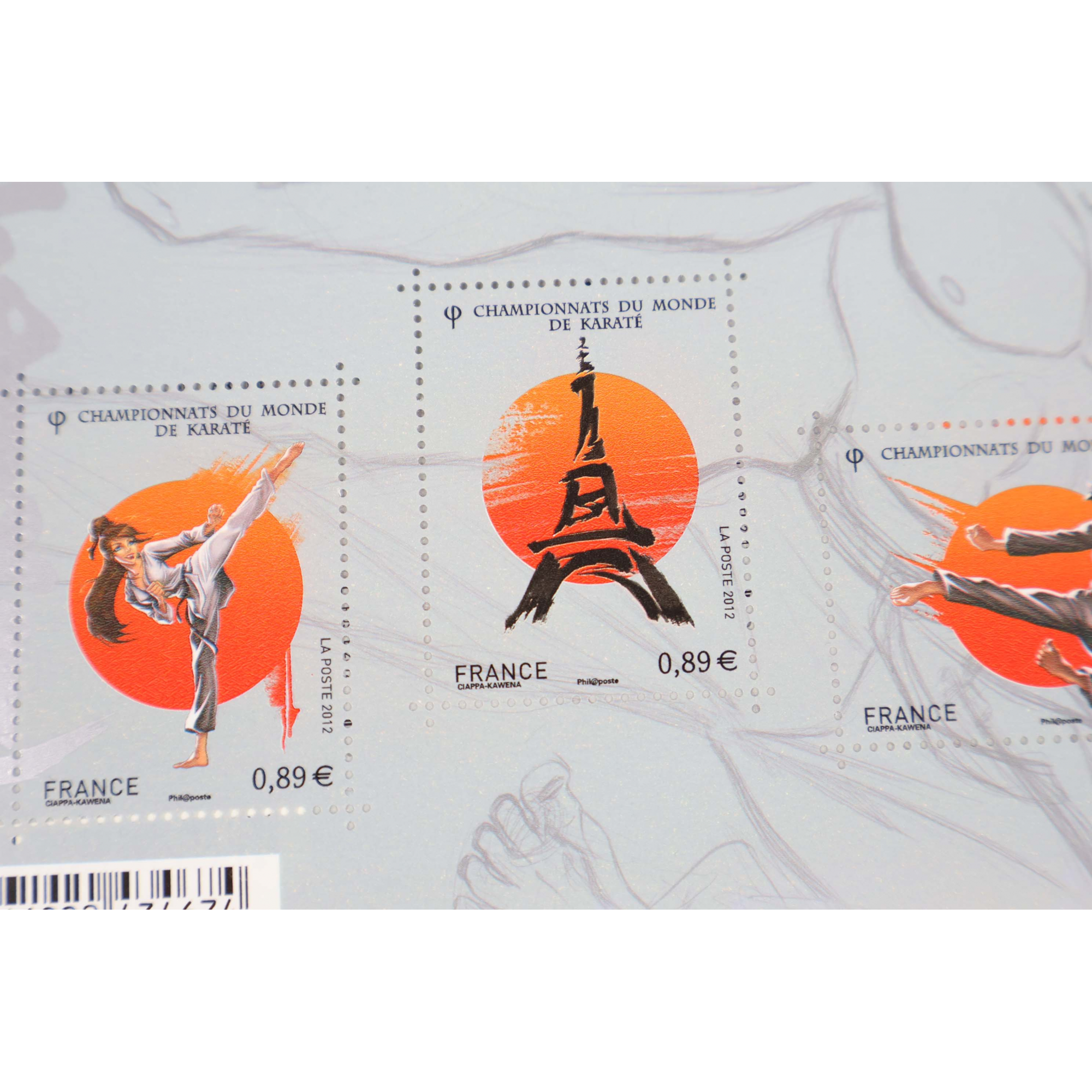 LOT 20 BLOCS N° F4576/F4680 RUGBY KARATÉ, TIMBRES NEUFS** 0.89€ - FACIALE 62.30€