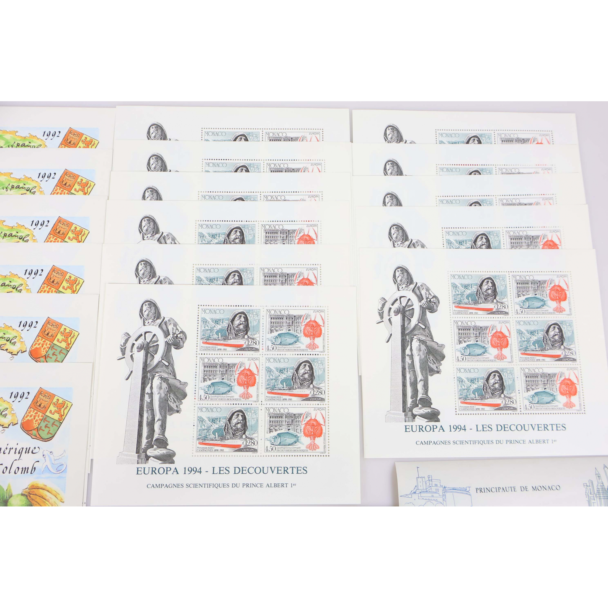 LOT DE BLOCS FEUILLETS DE MONACO, TIMBRES NEUFS** VALEUR FACIALE 83 EUROS