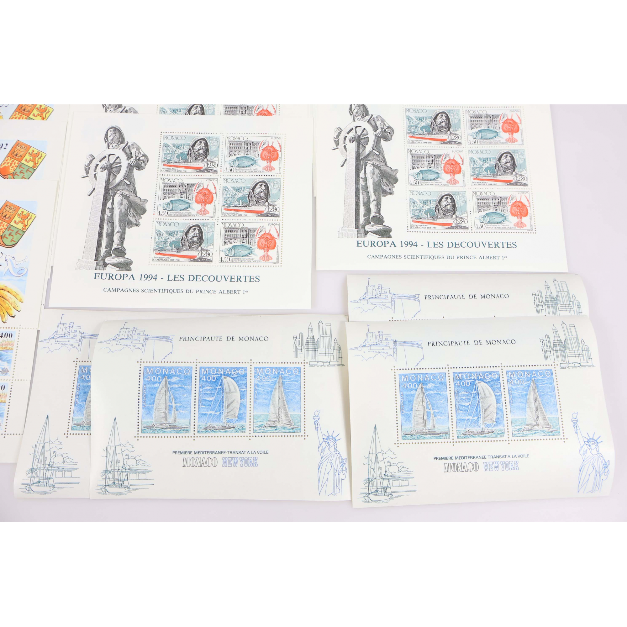 LOT DE BLOCS FEUILLETS DE MONACO, TIMBRES NEUFS** VALEUR FACIALE 83 EUROS